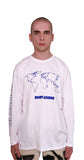GLOBAL LONGSLEEVE TEE - BLUE/WHITE