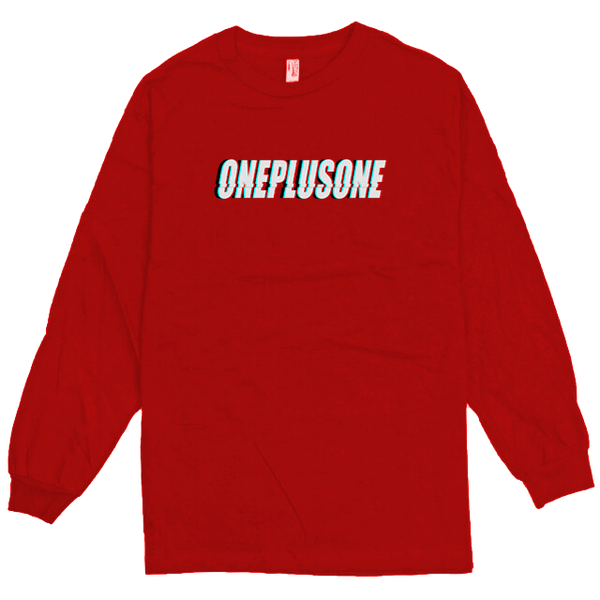 RED GLITCH TEE LONGSLEEVE